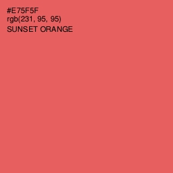 #E75F5F - Sunset Orange Color Image